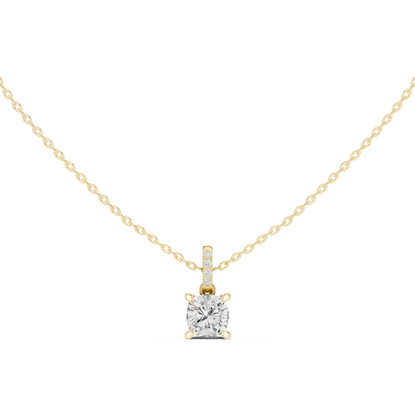Captivating 1.5 ct Cushion Diamond Lab Grown Diamond Pendant