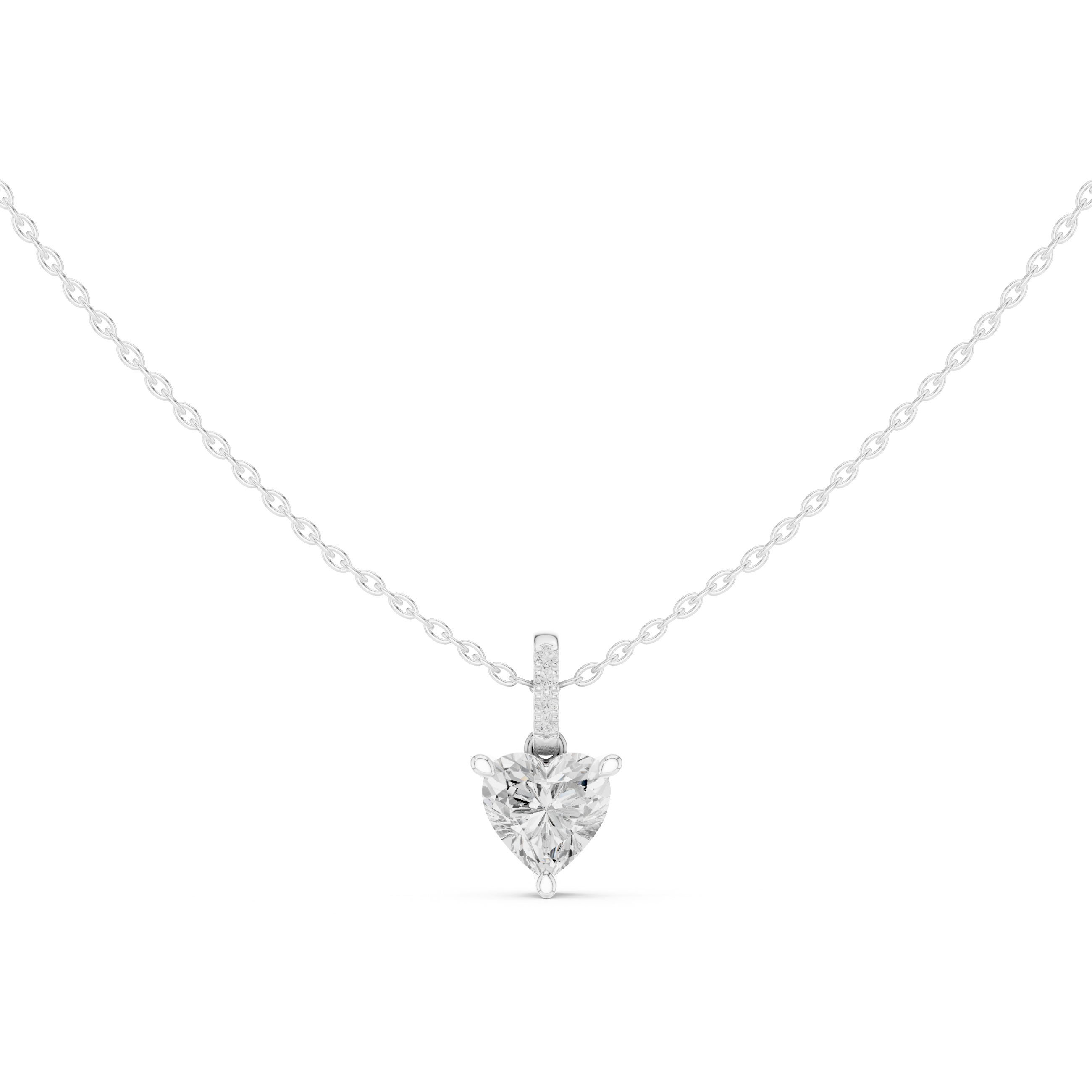 1.5 ct Heart Solitaire Lab Grown Diamond Ring