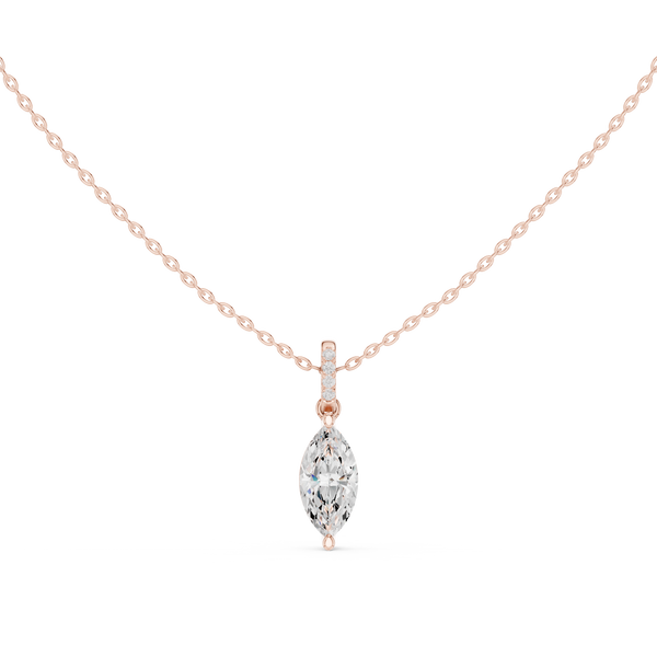1.5 ct Marquise Lab Grown Diamond Ring with Round Accents