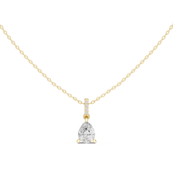 Captivating 1.5 ct Pear & Round Diamond Lab Grown Diamond Ring