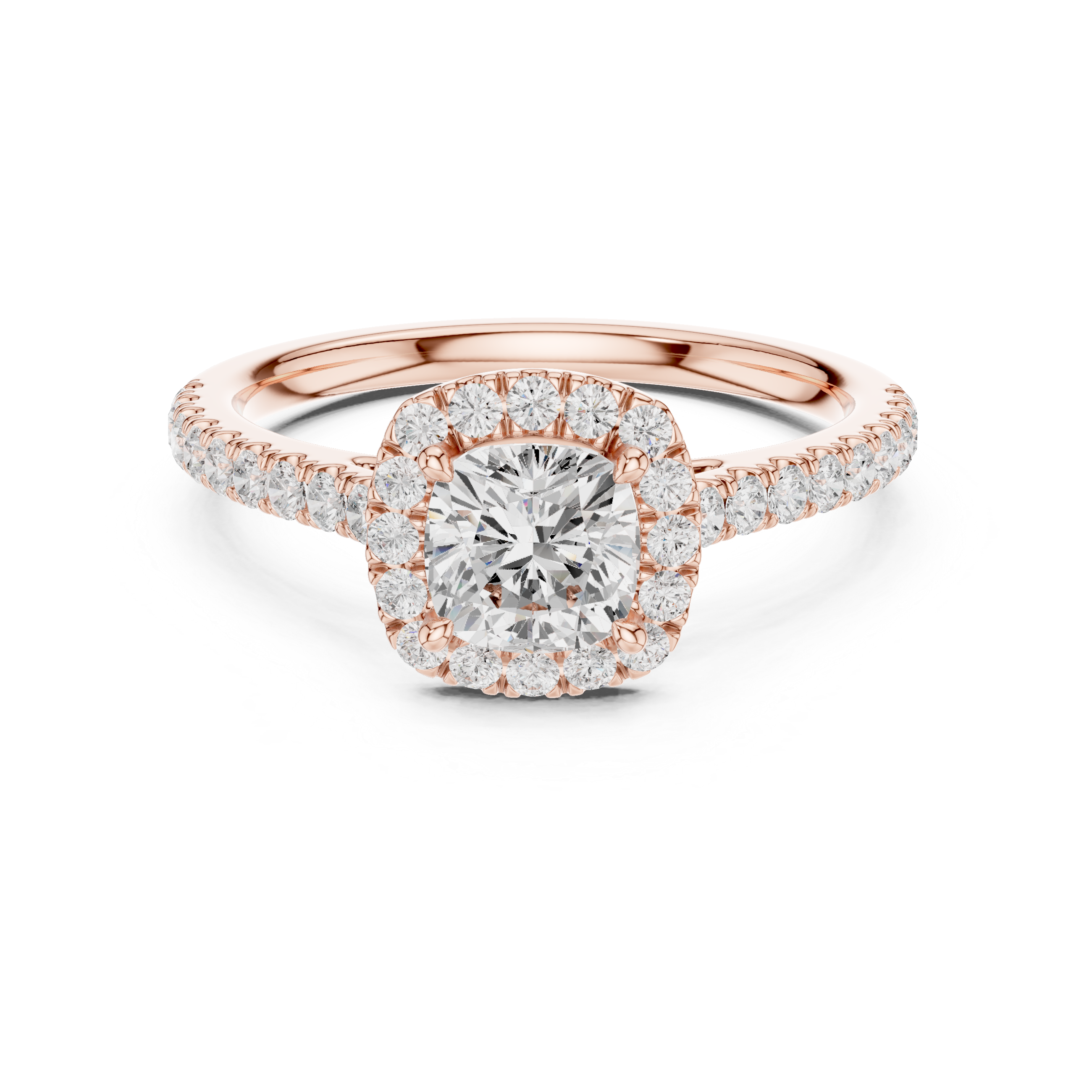 Dazzling 1 ct Cushion Solitaire Lab Grown Diamond Ring