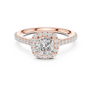 Dazzling 1 ct Cushion Solitaire Lab Grown Diamond Ring
