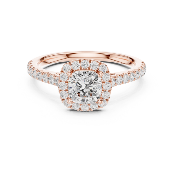 Dazzling 1 ct Cushion Solitaire Lab Grown Diamond Ring