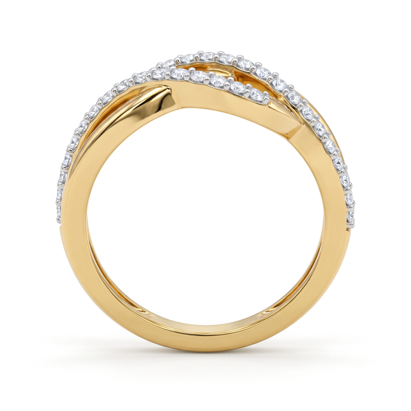 The Intertwined Infinity Pavé Round Diamond Band