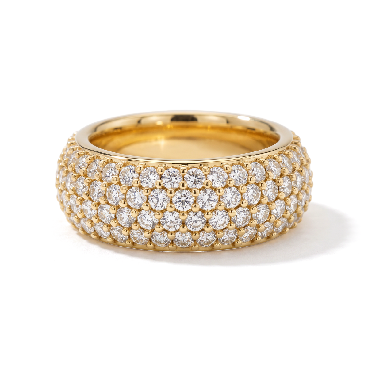 Multi-Row Pavé Round Diamond Band