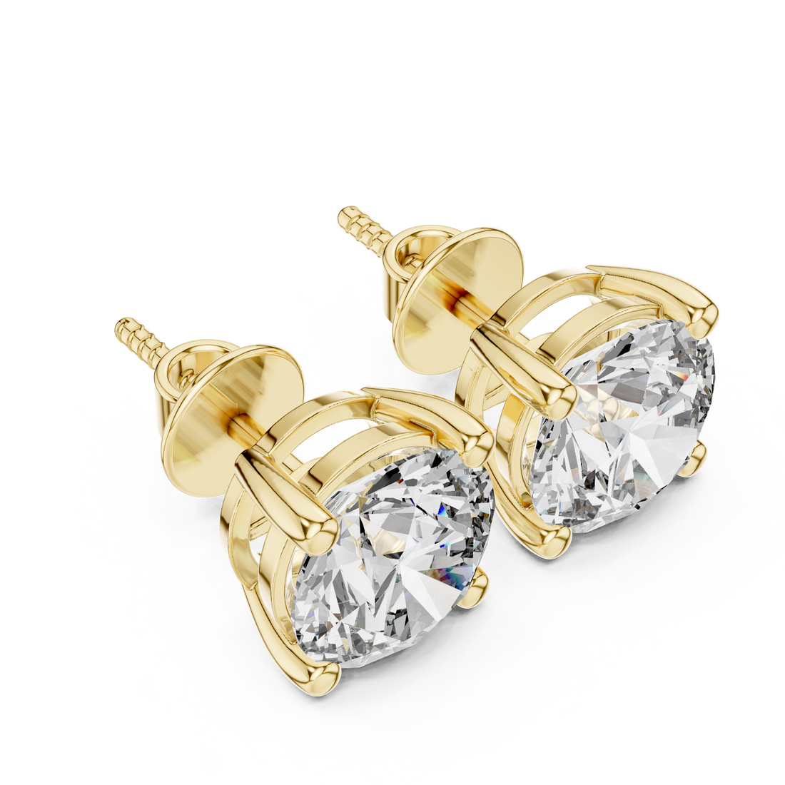 Classic Square Lab Grown Diamond Earrings