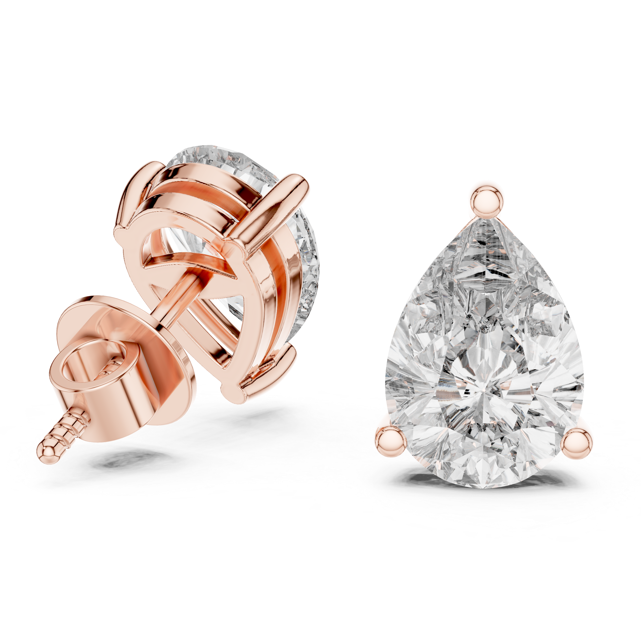 Glamorous Pear Style Lab Grown Diamond Earrings