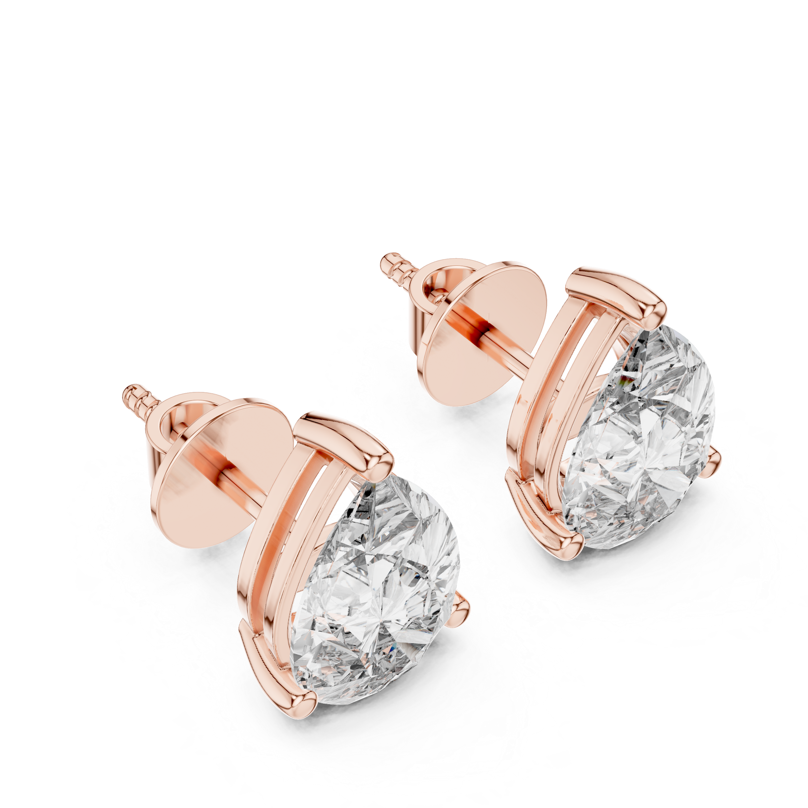 Glamorous Pear Style Lab Grown Diamond Earrings