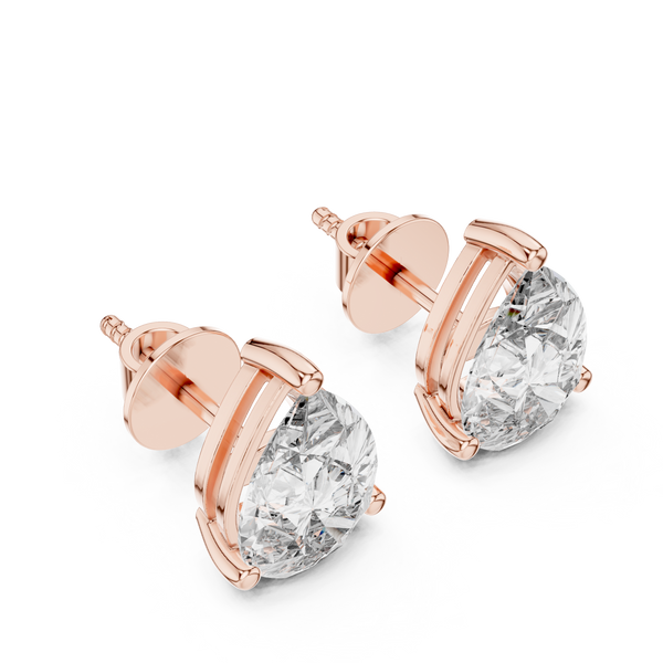 Glamorous Pear Style Lab Grown Diamond Earrings