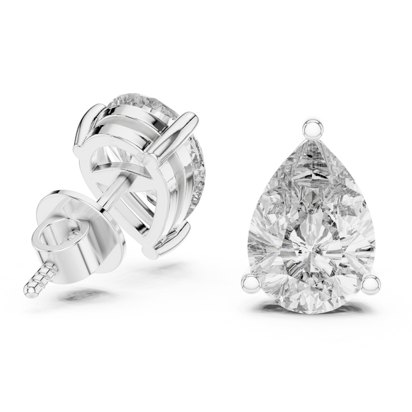 Glamorous Pear Style Lab Grown Diamond Earrings