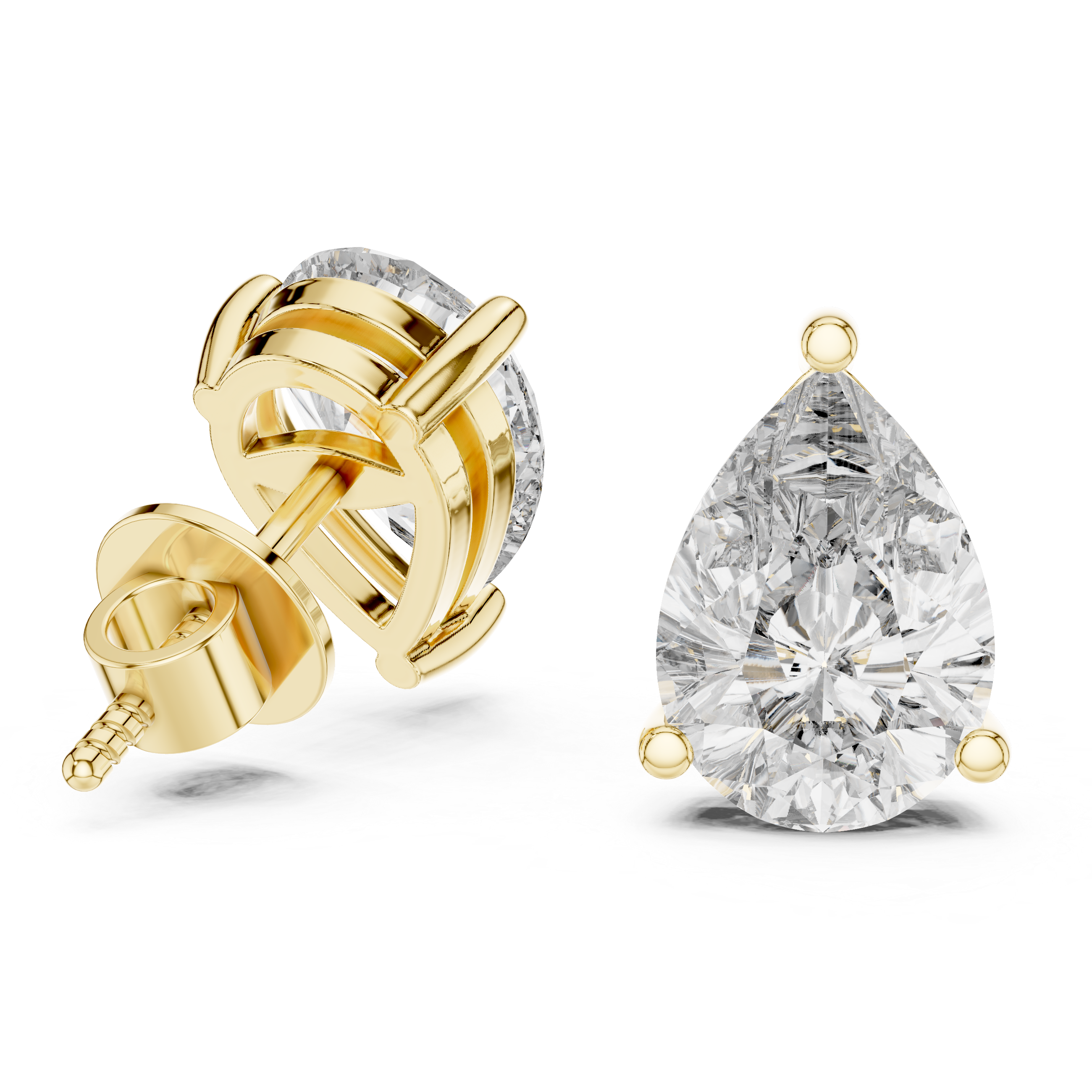 Glamorous Pear Style Lab Grown Diamond Earrings