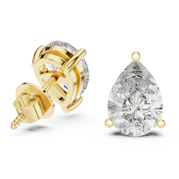 Glamorous Pear Style Lab Grown Diamond Earrings