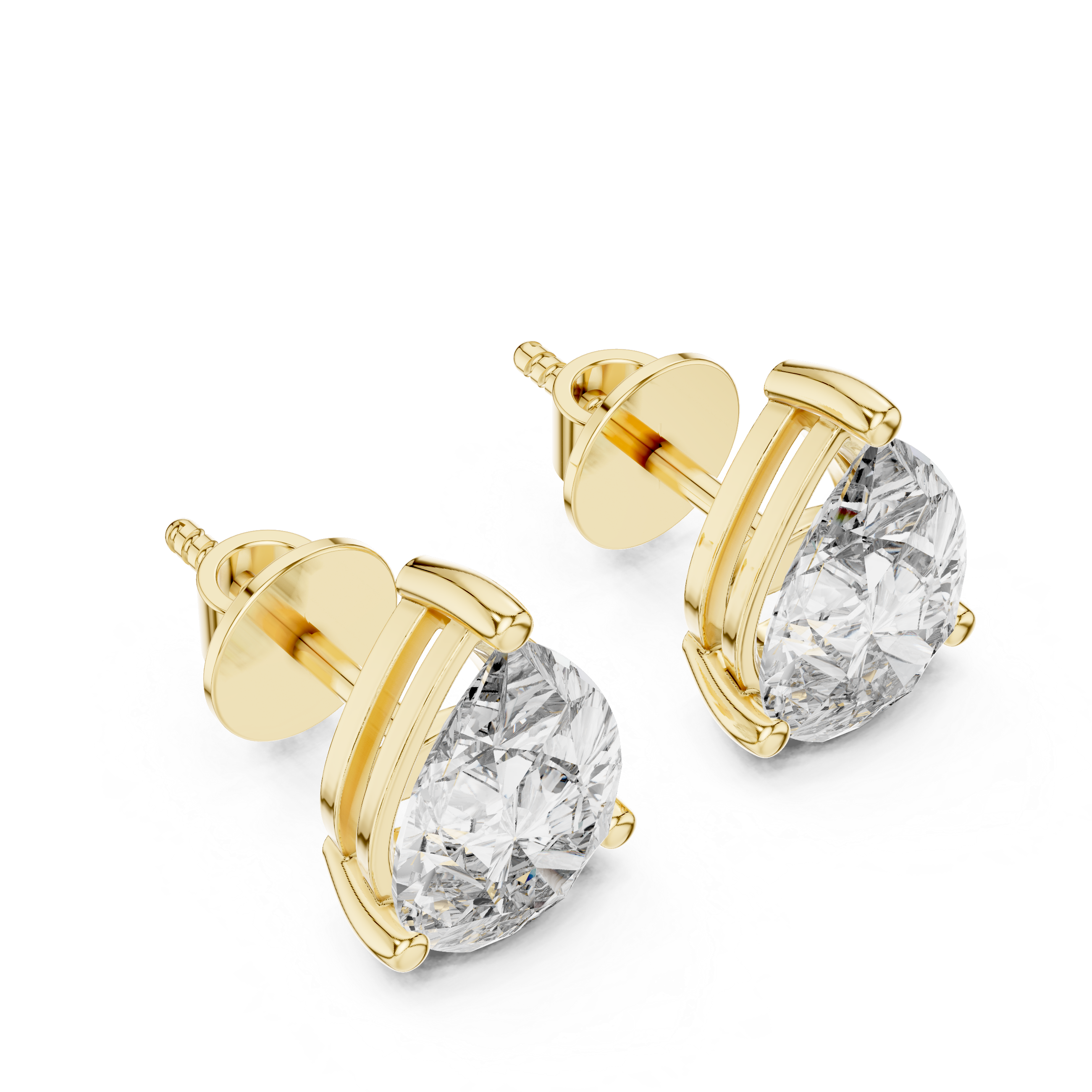 Glamorous Pear Style Lab Grown Diamond Earrings