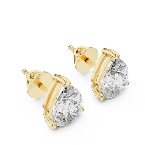 Glamorous Pear Style Lab Grown Diamond Earrings