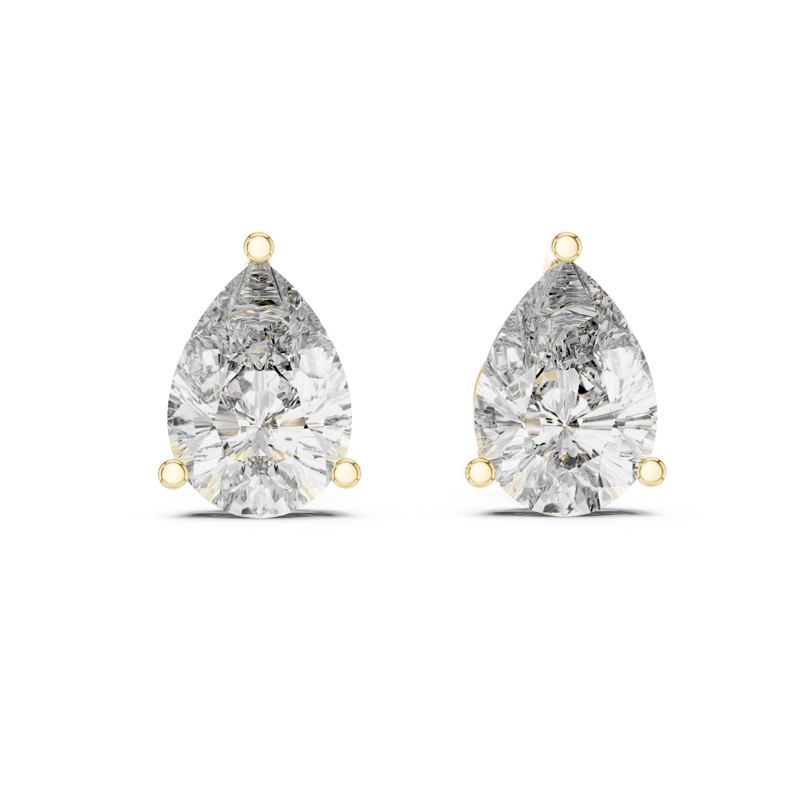 Glamorous Pear Style Lab Grown Diamond Earrings