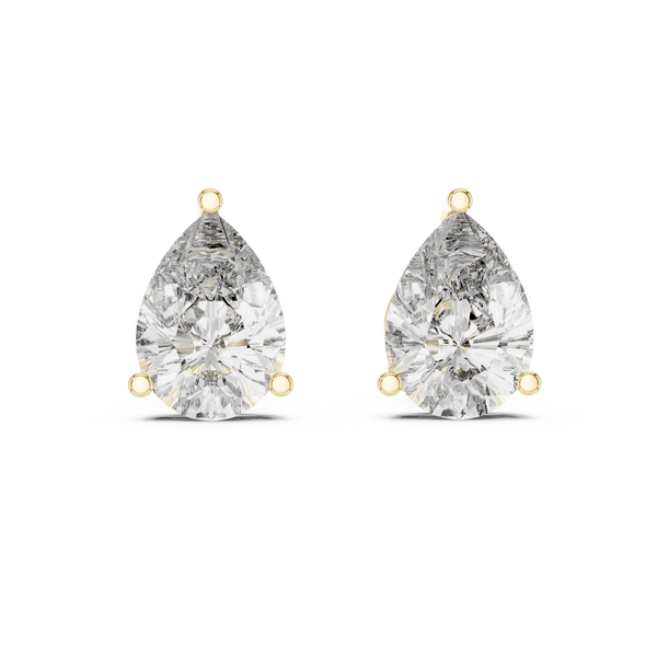 Glamorous Pear Style Lab Grown Diamond Earrings