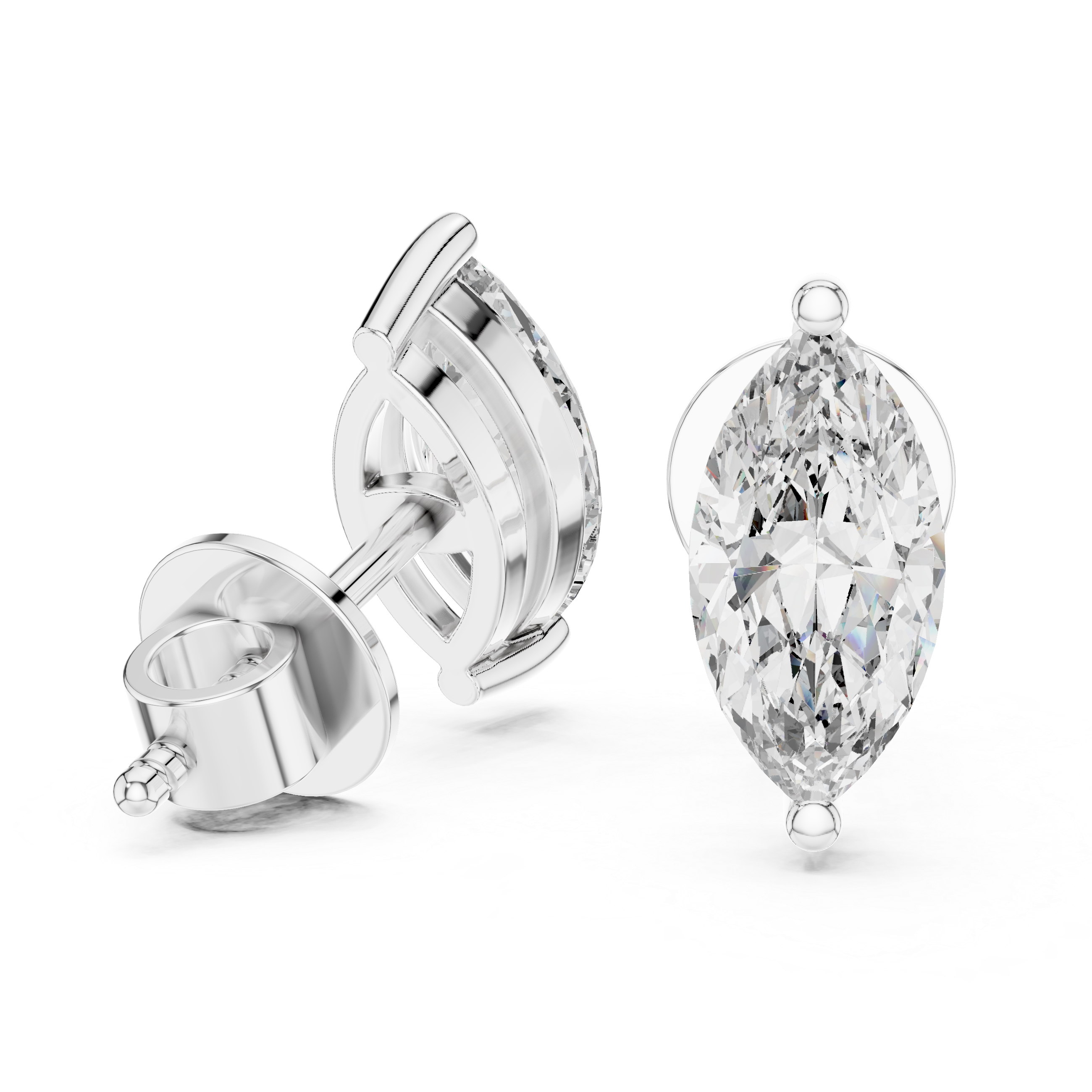 Delicate Oval Lab Grown Diamond Earrings