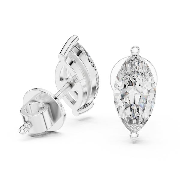 Delicate Oval Lab Grown Diamond Earrings