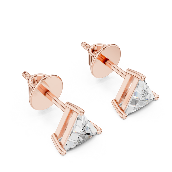 Classic Triangle Design Lab Grown Diamond Earrings