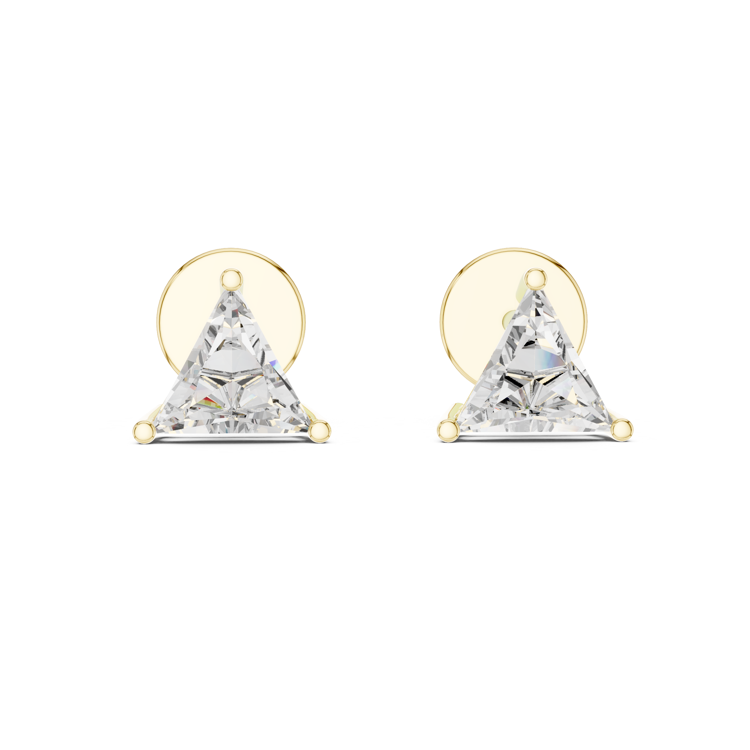Classic Triangle Design Lab Grown Diamond Earrings