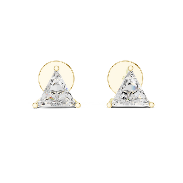 Classic Triangle Design Lab Grown Diamond Earrings