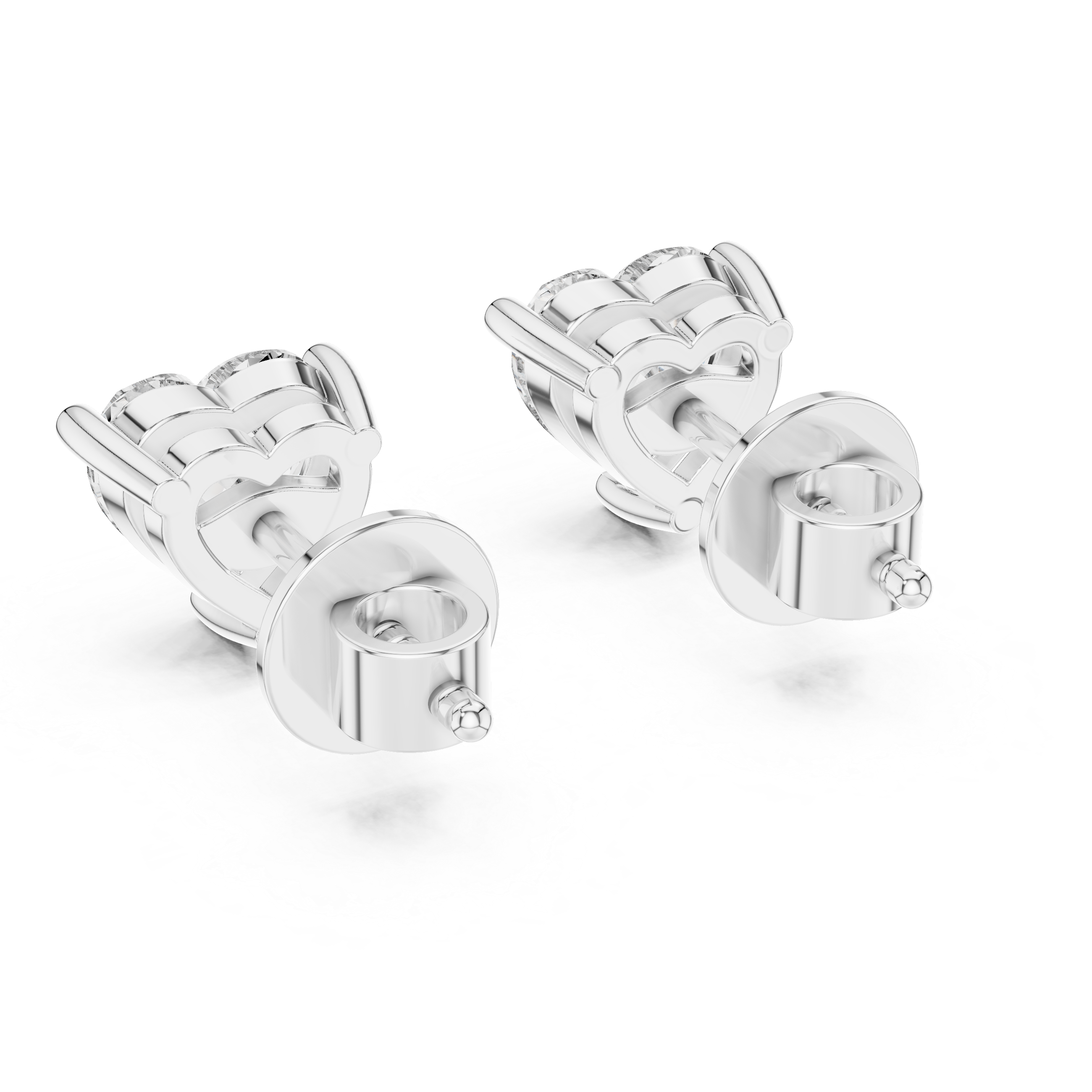 Polished Heart Design Lab Grown Diamond Earrings