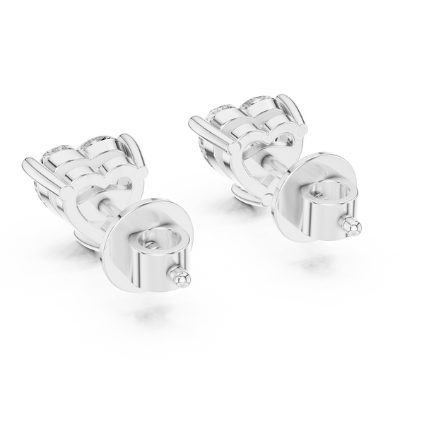 Polished Heart Design Lab Grown Diamond Earrings