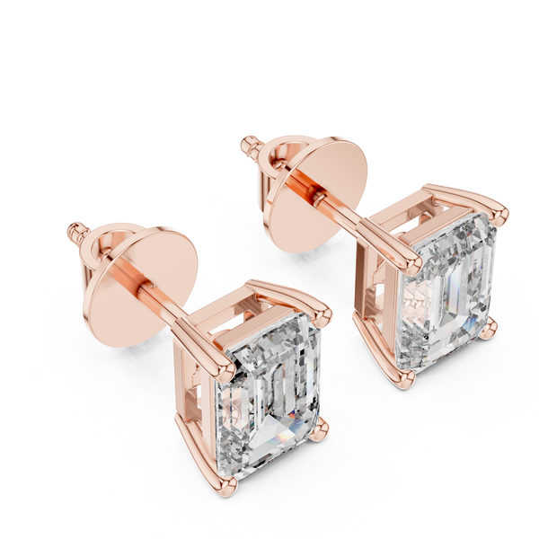 Simple Square Lab Grown Diamond Earrings