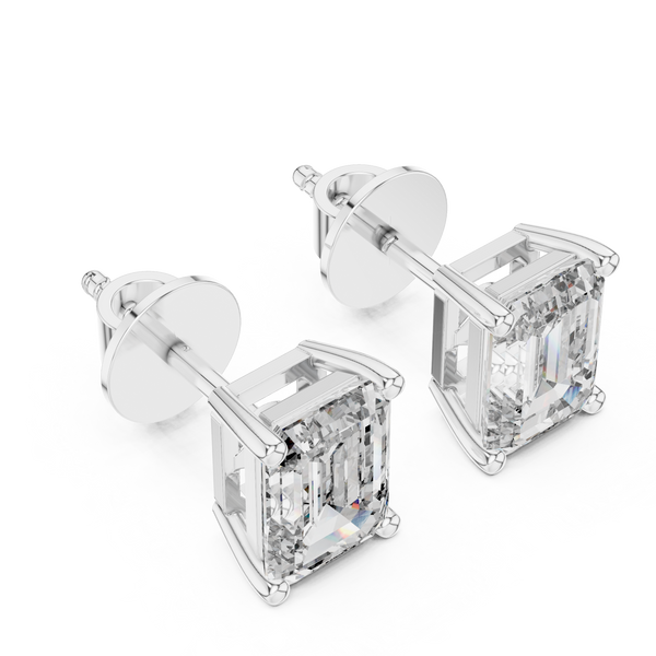 Simple Square Lab Grown Diamond Earrings