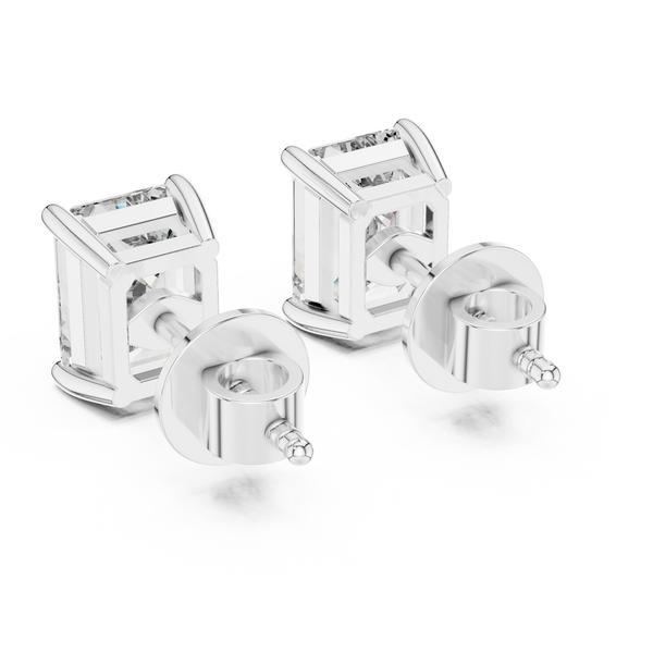 Simple Square Lab Grown Diamond Earrings