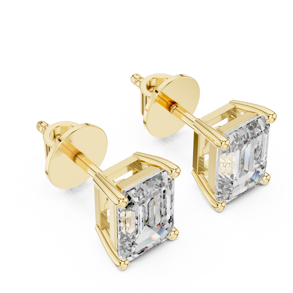 Simple Square Lab Grown Diamond Earrings