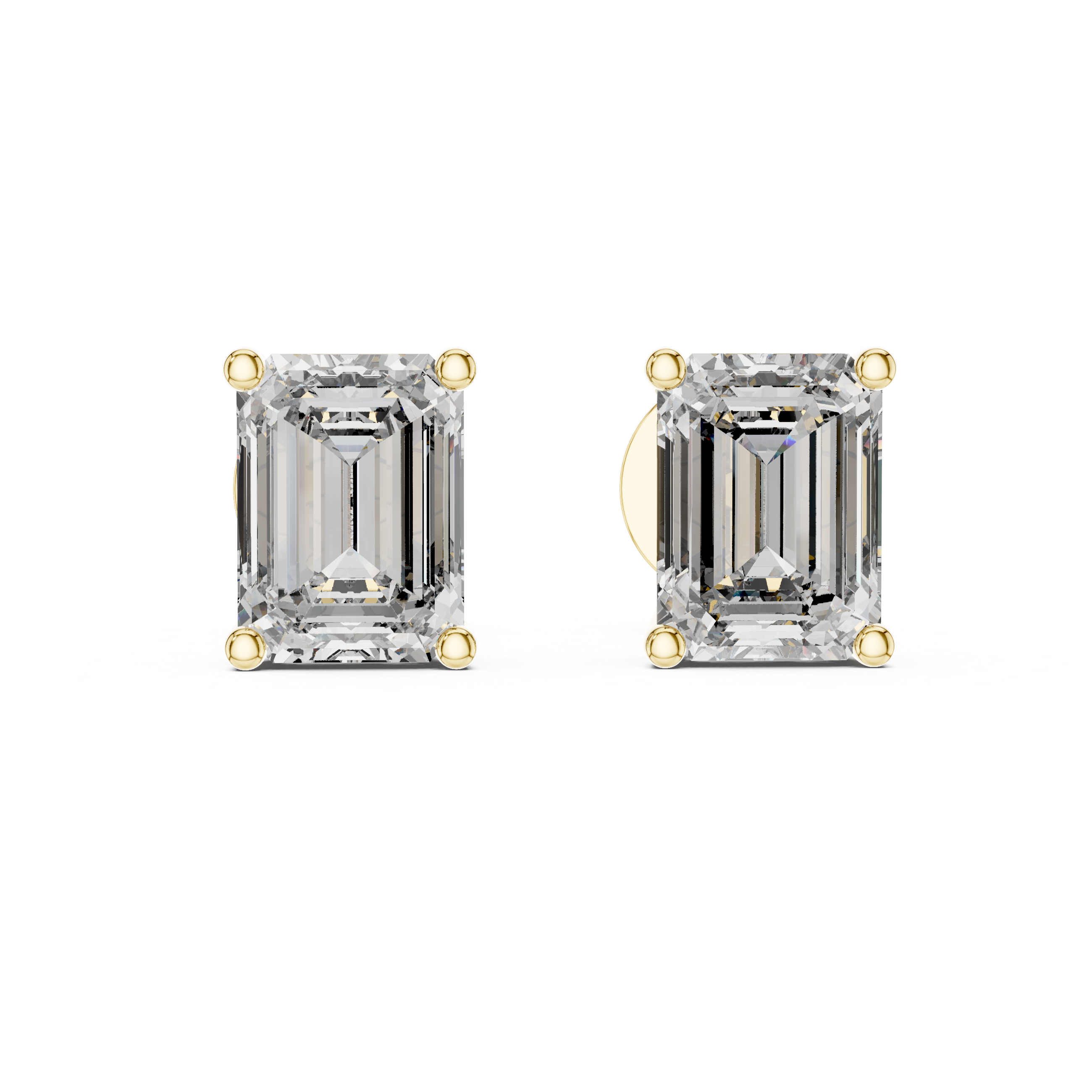 Simple Square Lab Grown Diamond Earrings