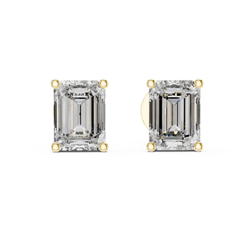 Simple Square Lab Grown Diamond Earrings