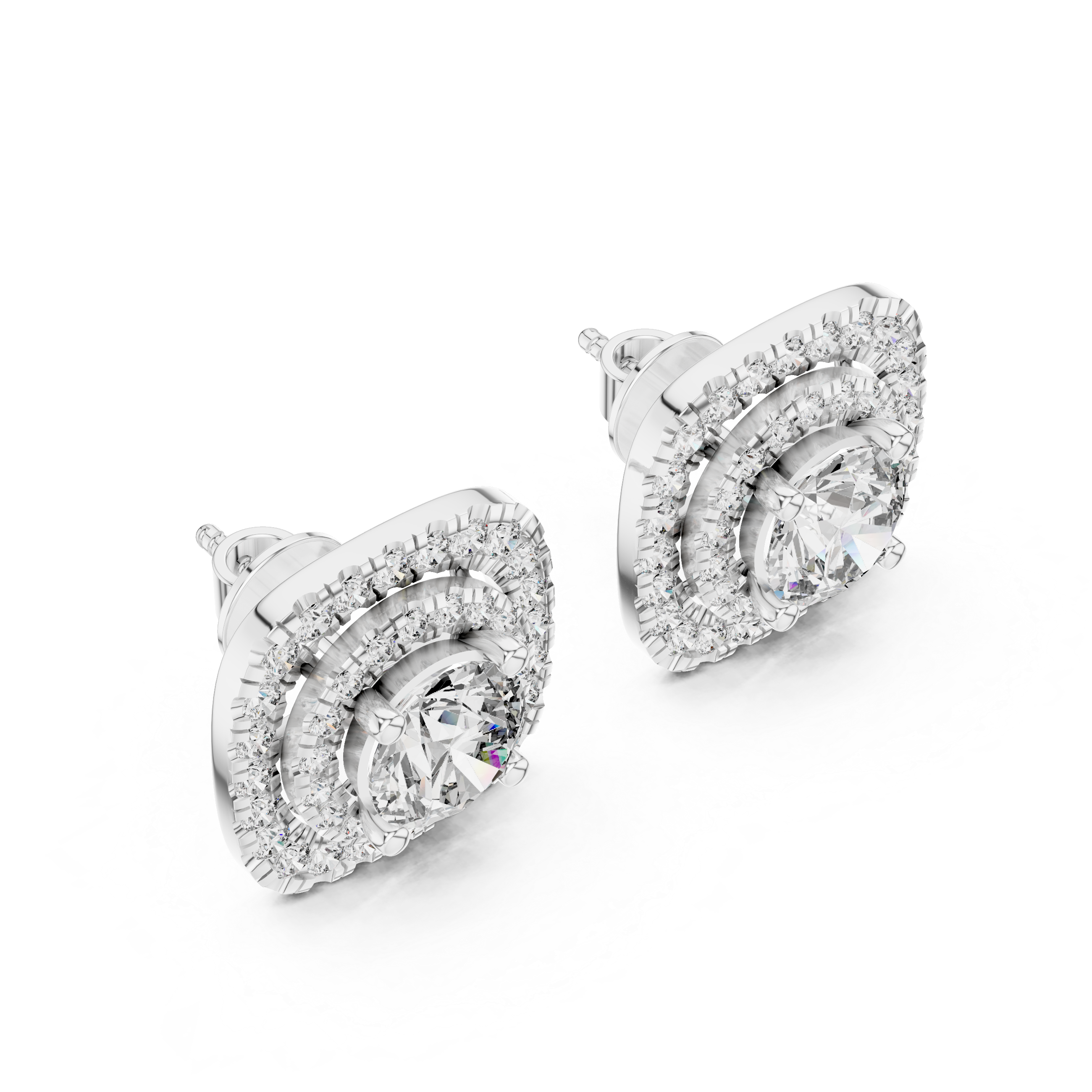 Gentle Square Lab Grown Diamond Earrings