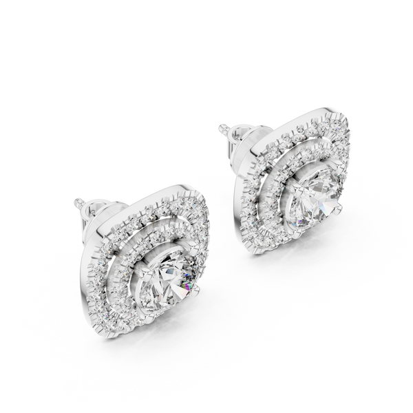 Gentle Square Lab Grown Diamond Earrings