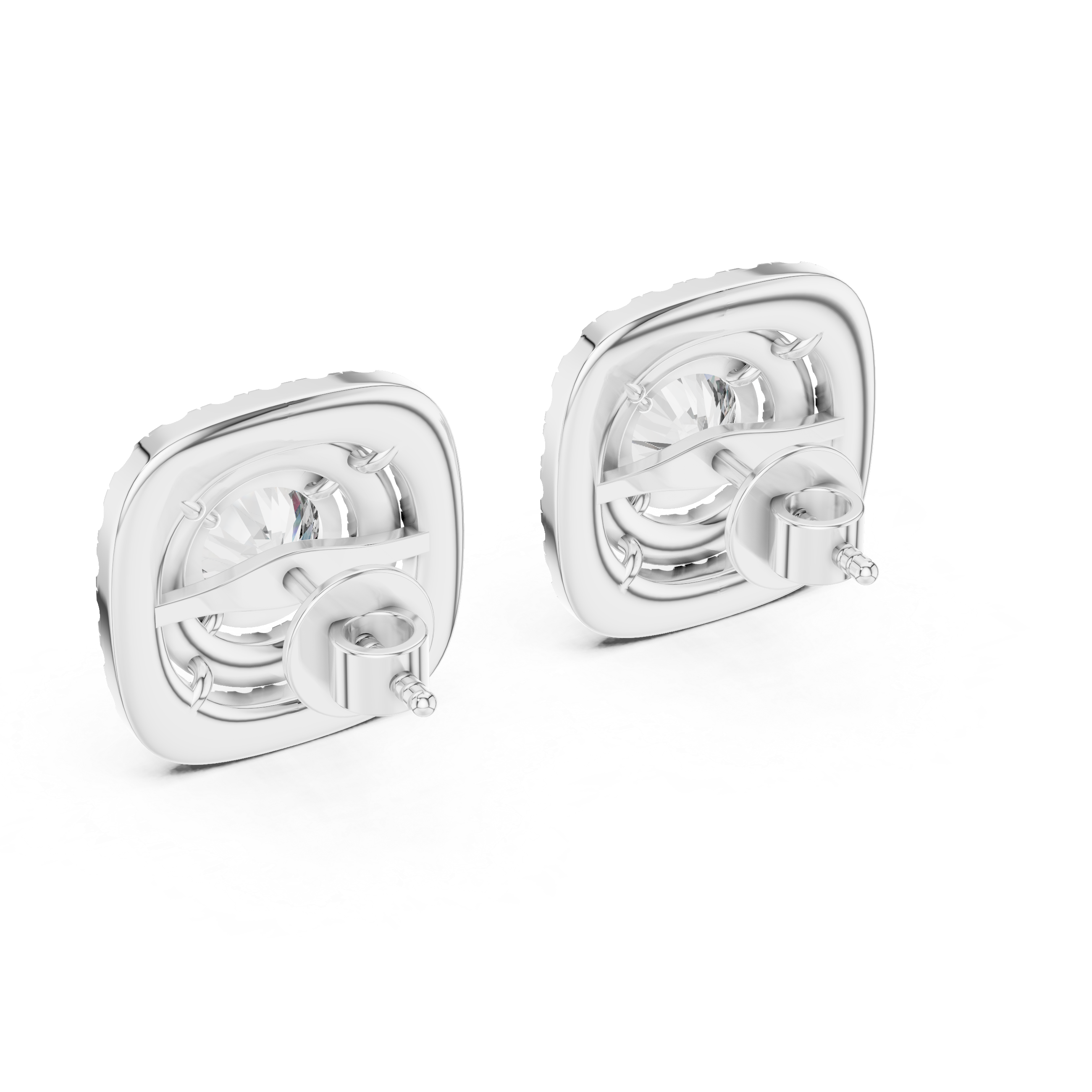Gentle Square Lab Grown Diamond Earrings