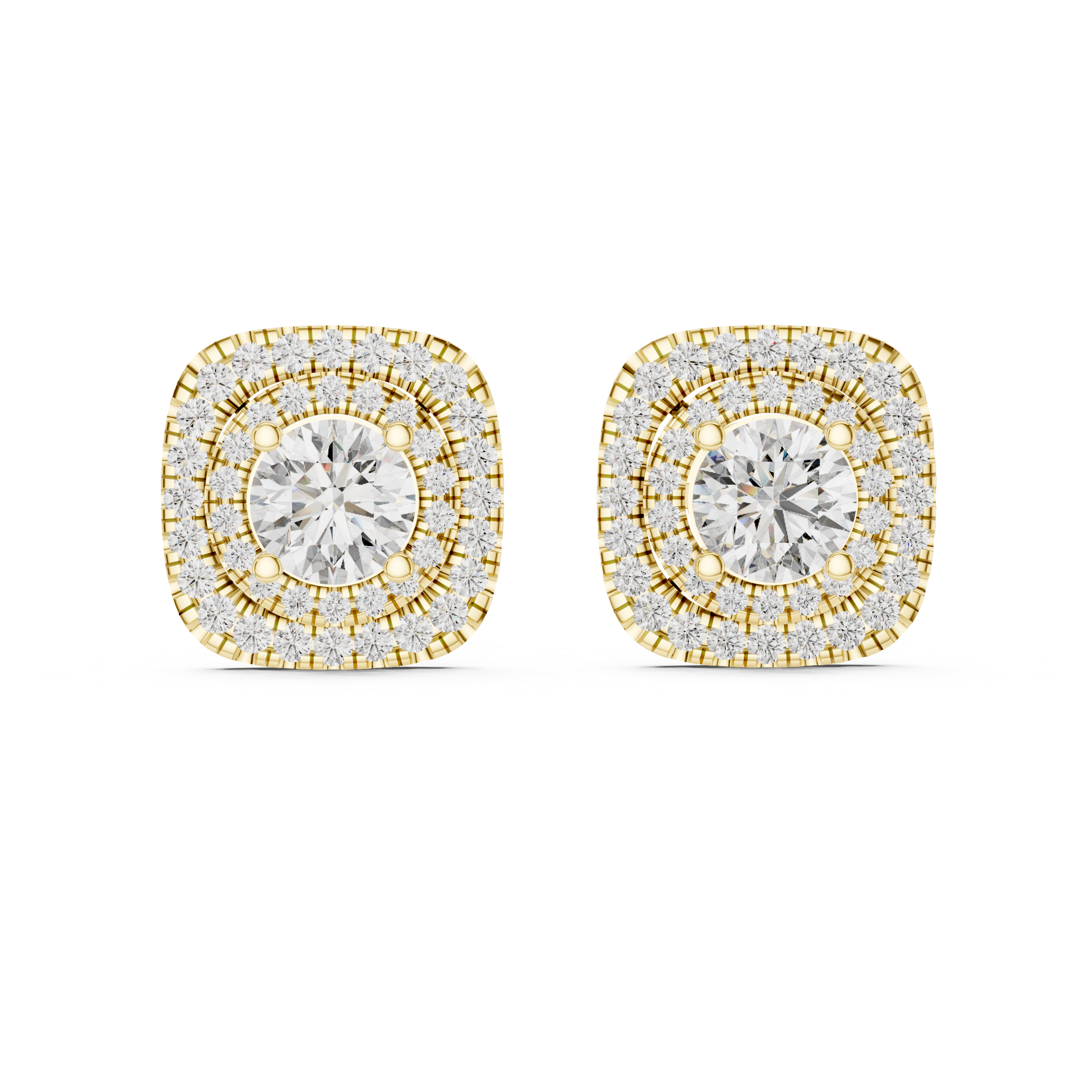 Gentle Square Lab Grown Diamond Earrings