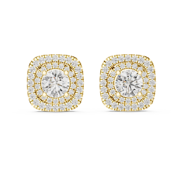 Gentle Square Lab Grown Diamond Earrings