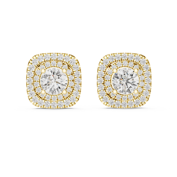 Gentle Square Lab Grown Diamond Earrings