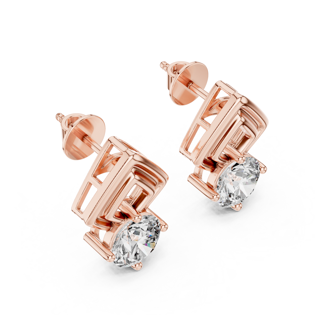 Petite Stylish Lab Grown Diamond Earrings