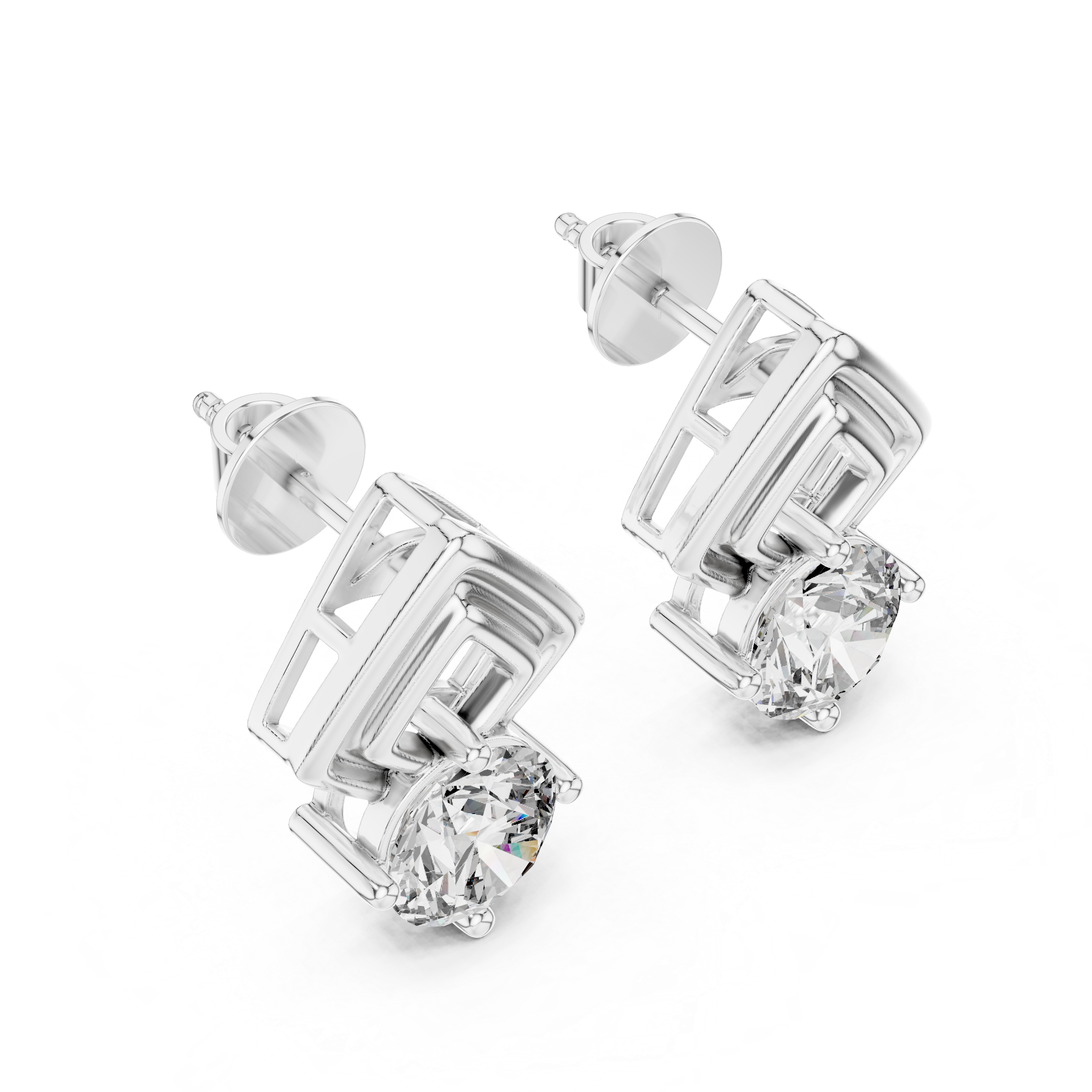 Petite Stylish Lab Grown Diamond Earrings