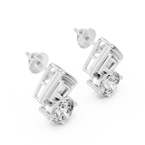 Petite Stylish Lab Grown Diamond Earrings