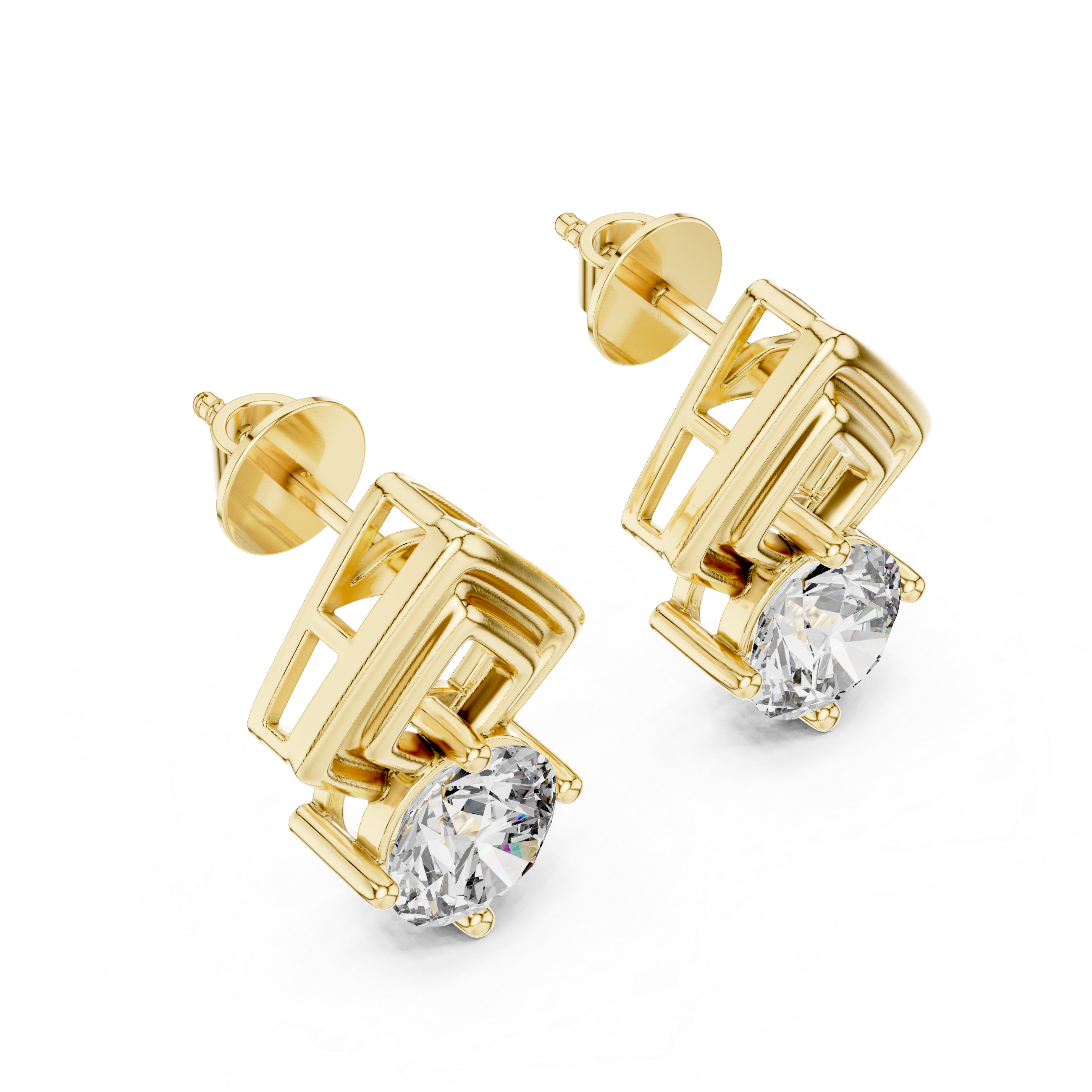 Petite Stylish Lab Grown Diamond Earrings