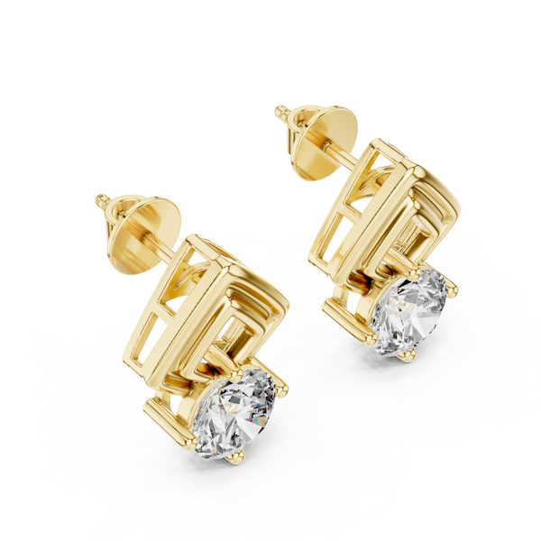 Petite Stylish Lab Grown Diamond Earrings