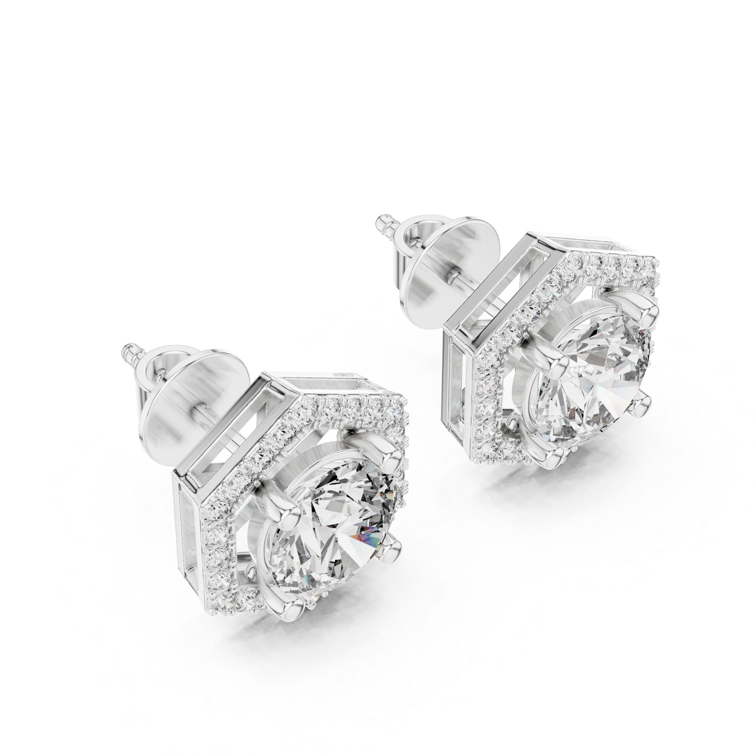 Chic Circle Lab Grown Diamond Earrings