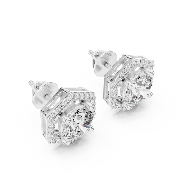 Chic Circle Lab Grown Diamond Earrings