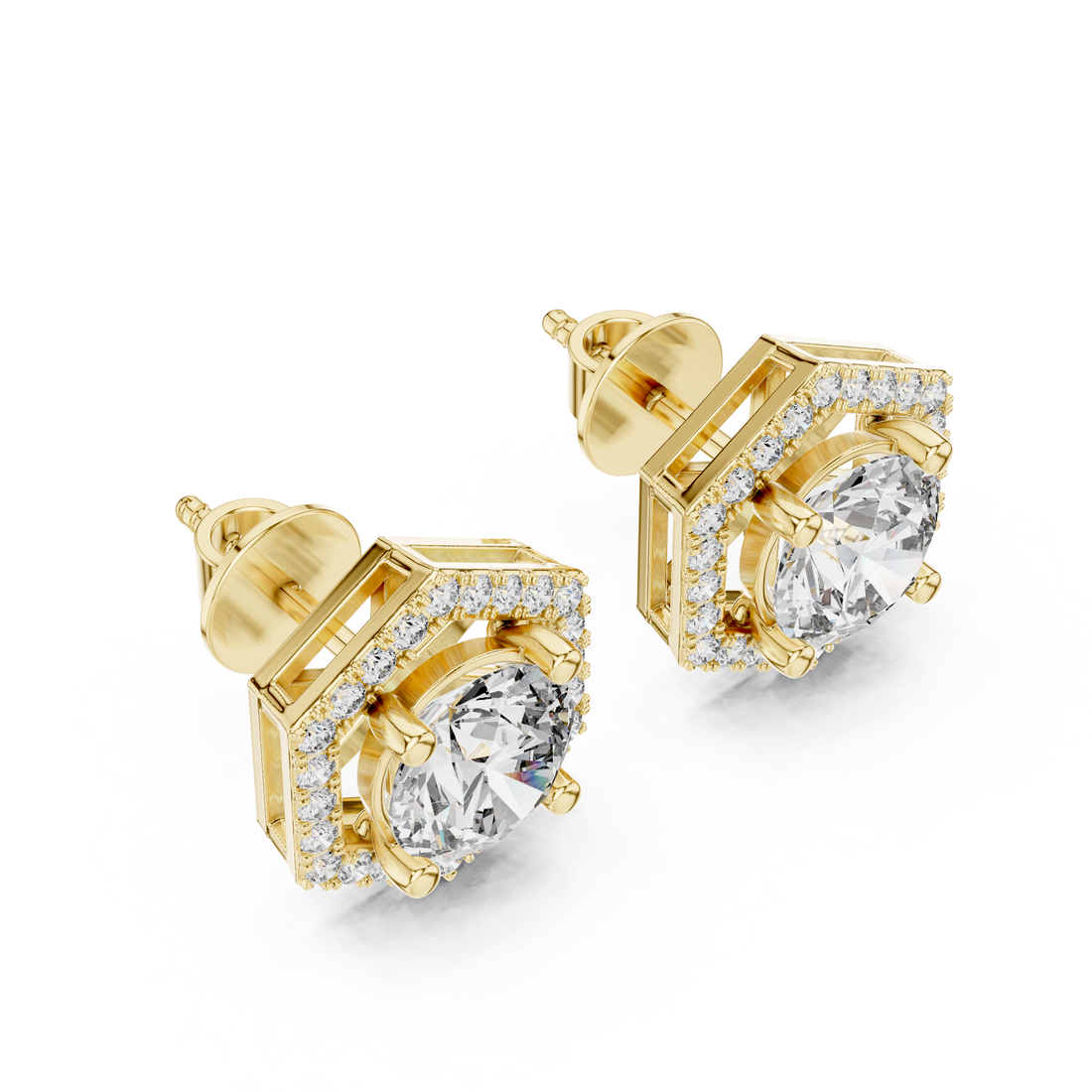 Chic Circle Lab Grown Diamond Earrings