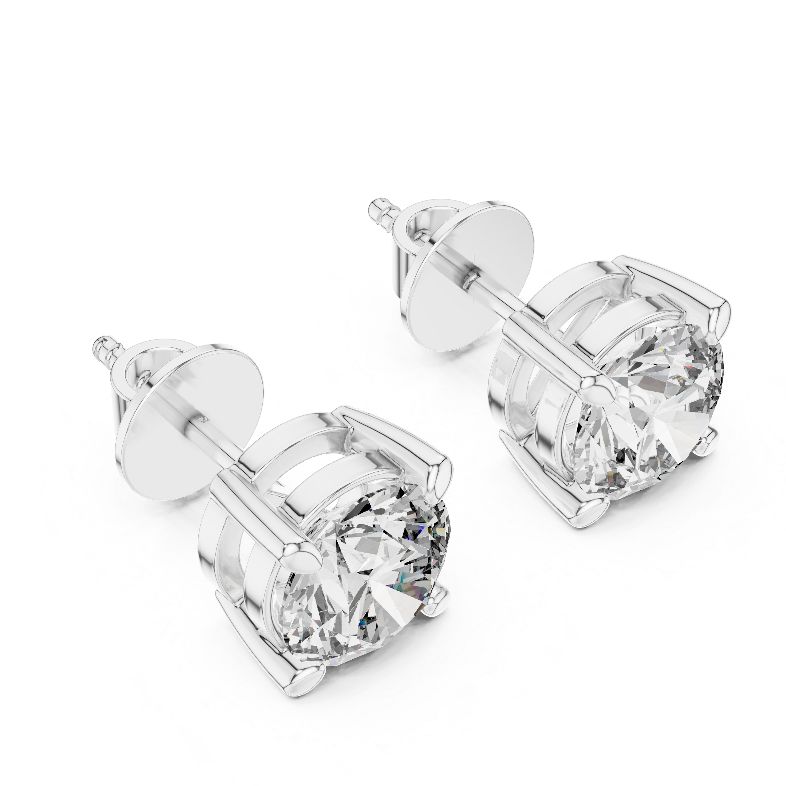 Sparkling Halo Lab Grown Diamond Earrings