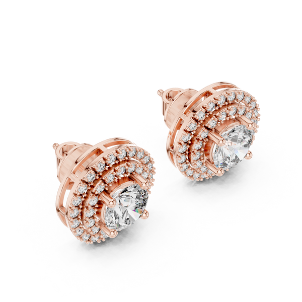 Modern Lever Lab Grown Diamond Earrings