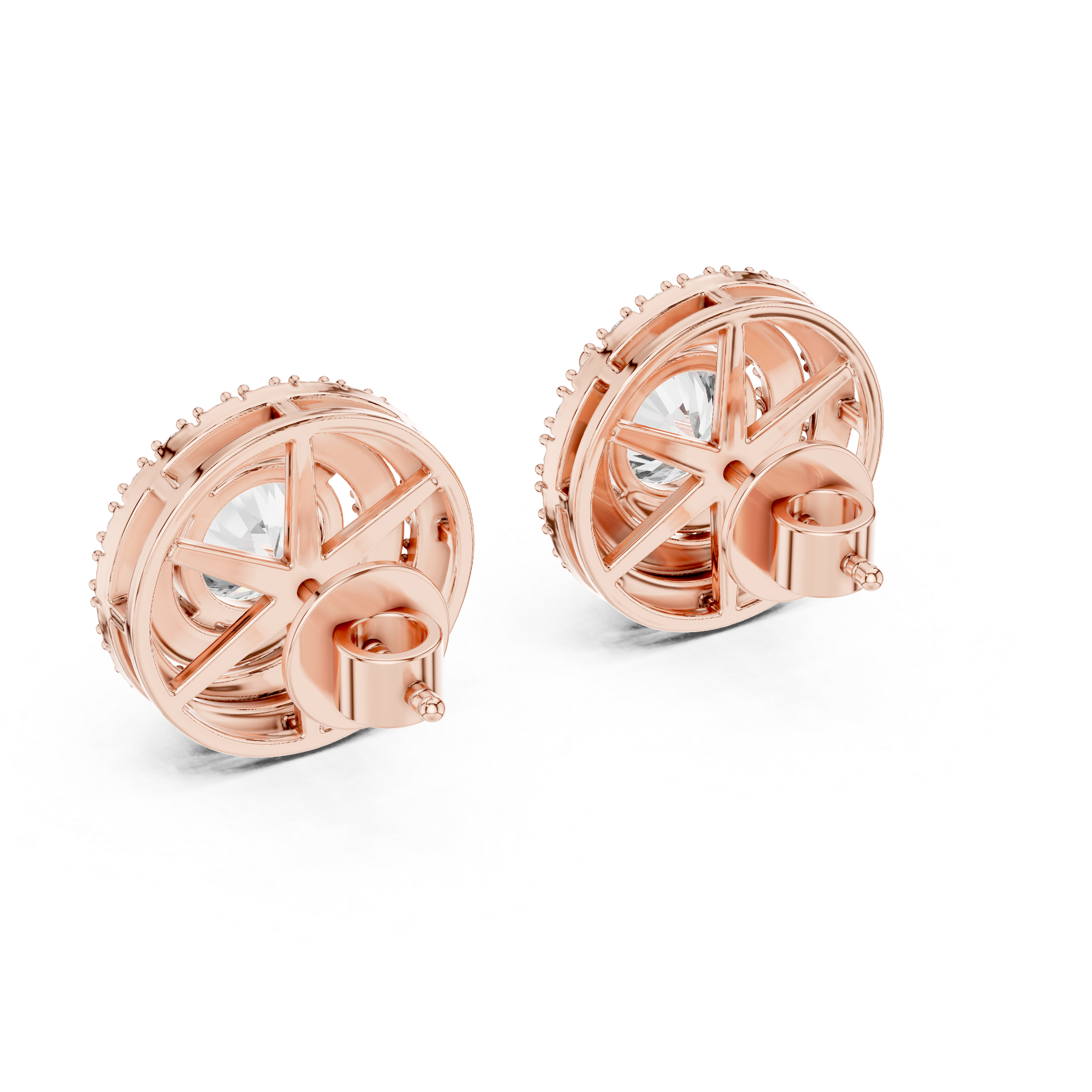 Modern Lever Lab Grown Diamond Earrings